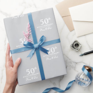 Papel De Presente Aniversário personalizado moderno minimalista eleg