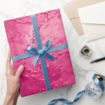 Papel De Presente Aniversário Rosa Chic Glam Feminino<br><div class="desc">Chá de Noiva de Aniversário Rosa Chic Glam Feminino</div>
