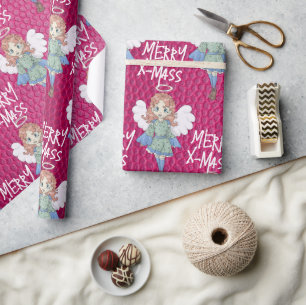 Papel De Presente Anjo de Natal