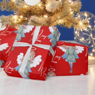 Papel De Presente Anjo de Natal
