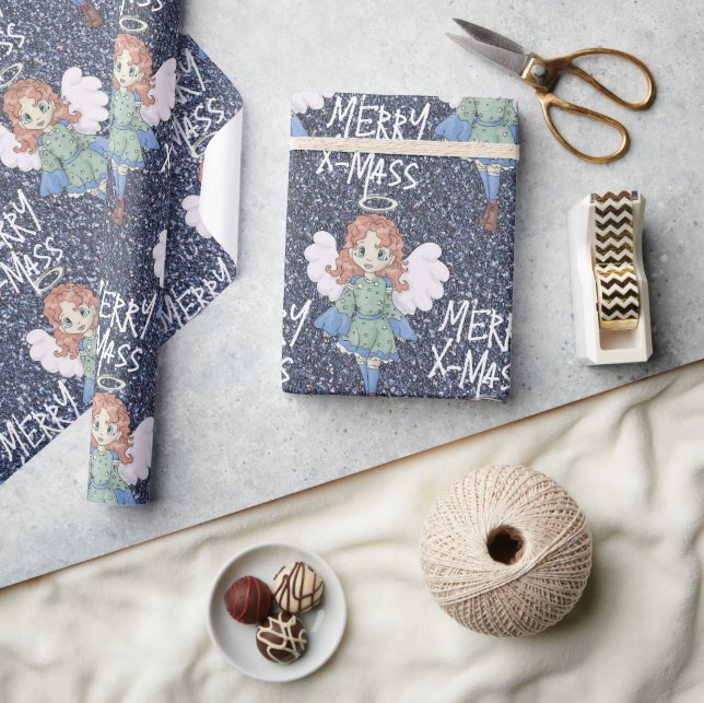 Papel De Presente Anjo de Natal (Artesanato)