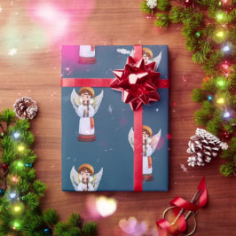 Papel De Presente Anjo de Natal Ucraniano