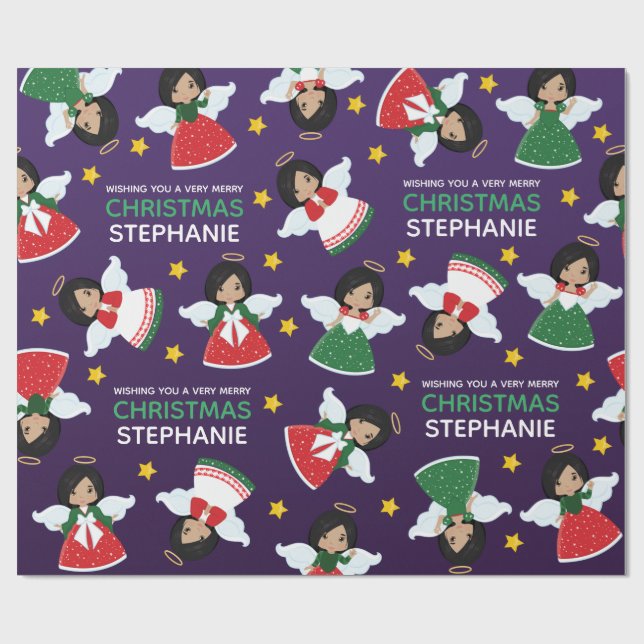 Papel De Presente Anjo Multicultural (Aberto)