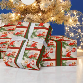 Papel De Presente Anjos decorando a árvore de Natal