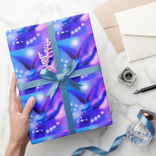 Papel De Presente Anjos voadores festivos