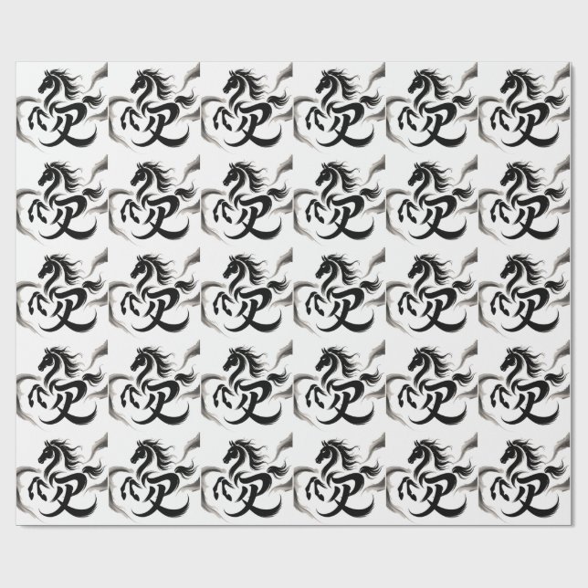 Papel De Presente Ano do cavalo 2026 (Aberto)