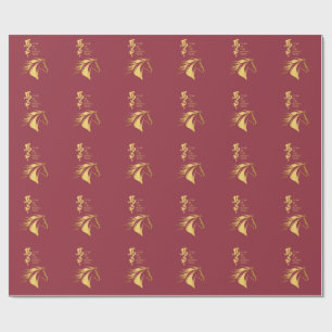 Papel De Presente ano do cavalo 2026 Ano Novo Chinês