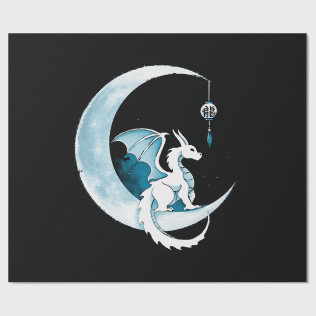 Papel De Presente Ano Do Dragão (Aberto)