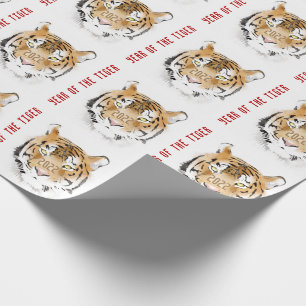 Papel De Presente Ano do Tigre 2022 Ano Novo Chinês Zodiaco Animal