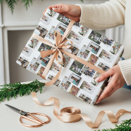 Papel De Presente Ano em Momentos 8 Colagem de Fotos e Legendas da F