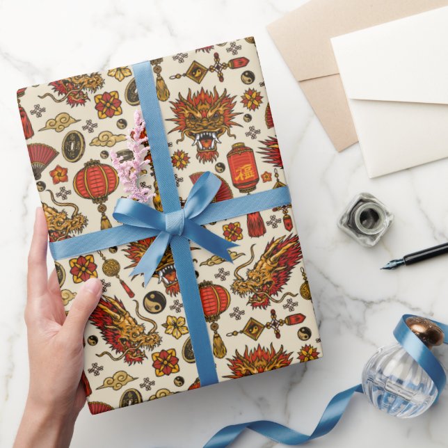 Papel De Presente Ano Novo Chinês  (Presentear)