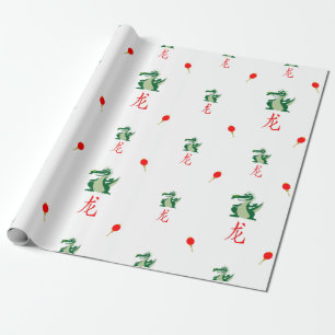 Papel De Presente Ano Novo Chinês do Dragão