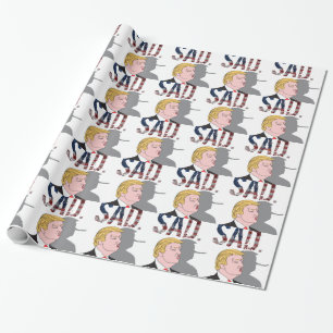 Papel De Presente Anti presidente sarcástico engraçado Donald Trum