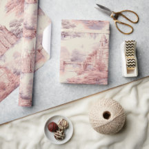 Antigo Castelo Modern Red Toile de Jouy