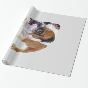 Papel De Presente Antigo Inglês Bulldogge Puppy Bulldog Lover