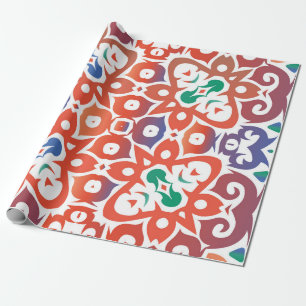 Papel De Presente Antigos azulejos ornamentados talavera méxico. Des