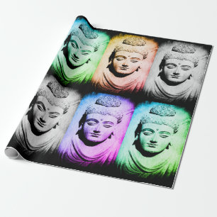 Papel De Presente Antigos Buda, com várias cores e Shakyamuni