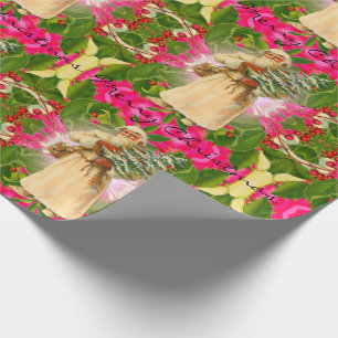 Papel De Presente Antigos Papais noeis do passado vitoriano 30" x 6'