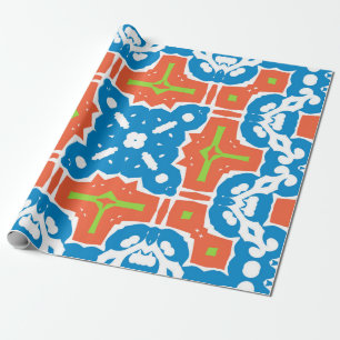 Papel De Presente Antiquada cerâmica mexicana de talavera. Vintage s