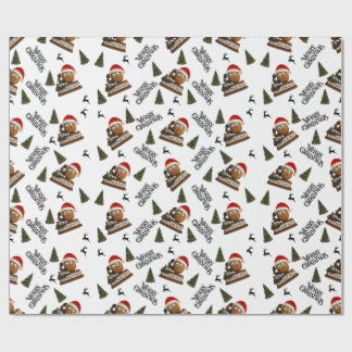Papel De Presente Antique Nut Christmas Wrapping Paper