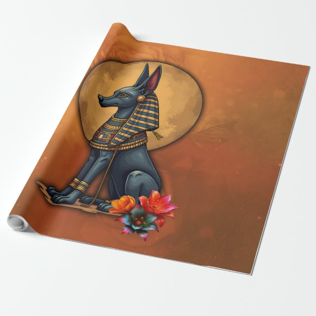 Papel De Presente Anúbis ao luar,  (Desenrolado)
