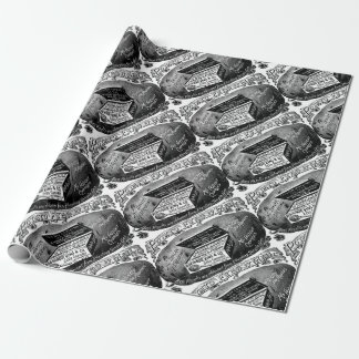 Papel De Presente Anúncio estranho de batata de vindima
