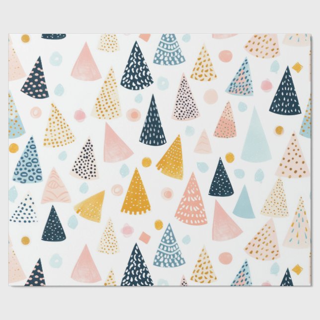 Papel De Presente Any Age happy pastel birthday holiday (Barra)