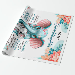 Papel De Presente Ao Meu Presente De Filha Elefante, Aniversário De