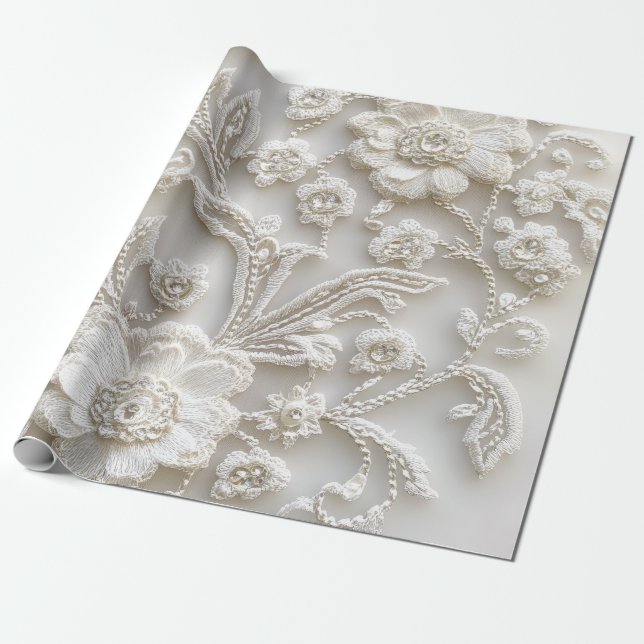 Papel De Presente Aparência de Tecido (Desenrolado)