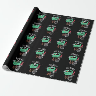 Papel De Presente Apenas Derrote-o Pun de Padaria Engraçado Fundo Es