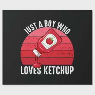 Papel De Presente Apenas um garoto que ama ketchup