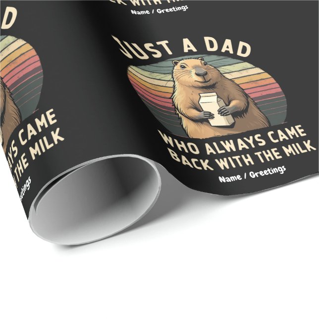 Papel De Presente Apenas Um Pai Que Sempre Voltou Com O Leite (Ponta do rolo)