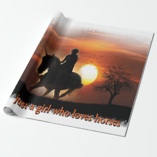 Papel De Presente apenas uma garota que adora cavalos