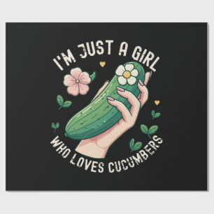 Papel De Presente Apenas Uma Garota Que Ama Pepinos - Vegetariana En