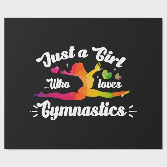 Papel De Presente Apenas Uma Menina Que Ama A Ginástica (Aberto)
