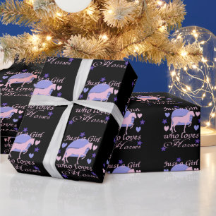 Papel De Presente Apenas Uma Menina Que Ama Cavalos