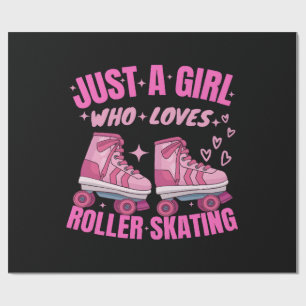 Papel De Presente Apenas Uma Menina Que Ama O Roller Skating