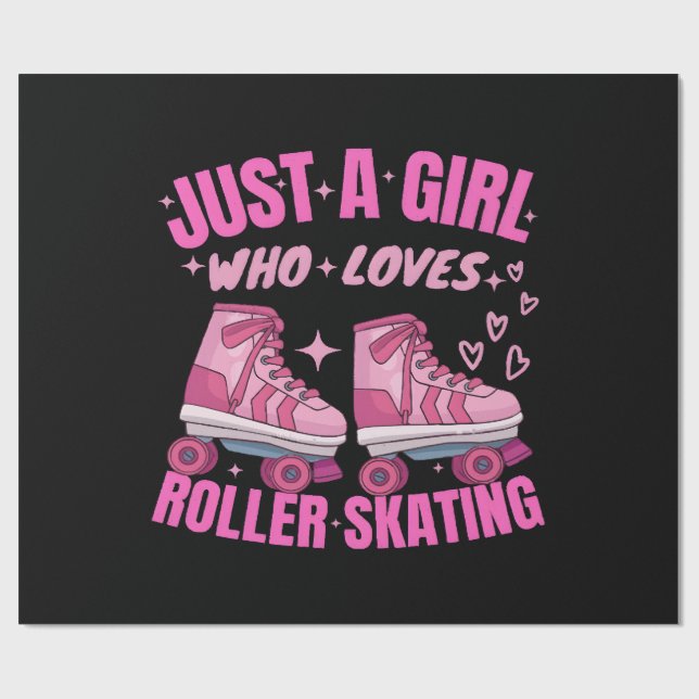 Papel De Presente Apenas Uma Menina Que Ama O Roller Skating (Aberto)