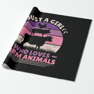 Papel De Presente Apenas Uma Menina Que Ama Os Animais De Fazenda So