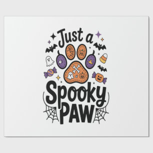 Papel De Presente Apenas Uma Pata Assustadora PNG, Cachorro Hallowee