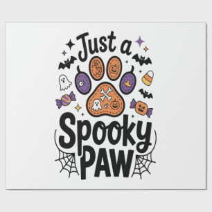 Papel De Presente Apenas Uma Pata Assustadora PNG, Cachorro Hallowee
