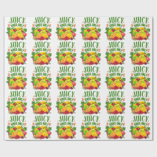 Papel De Presente Apenas Vibrações Suculentas: Frutas Frescas e Vida