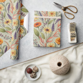 Papel De Presente Apothecary Autumn Wildflower Harvest Wrap