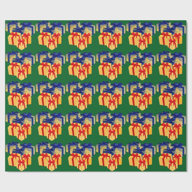 Papel De Presente Apresenta o Livro Verde (Aberto)