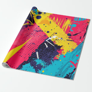 Papel De Presente Apresentação de cor abstrato no estilo de quadrinh