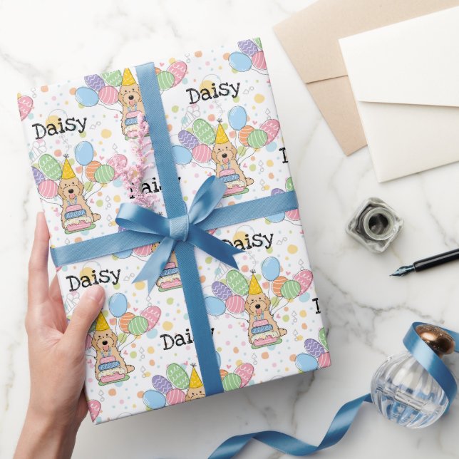 Papel De Presente Apricot Cockapoo Cavapoo (Presentear)