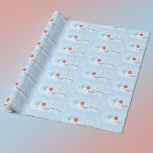 April Balões - Papel de Wrapap de Aniversário