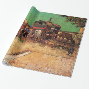 Papel De Presente Apuramento de ciganos com caravanas, Van Gogh