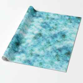Papel De Presente Aqua Blue Abstrato