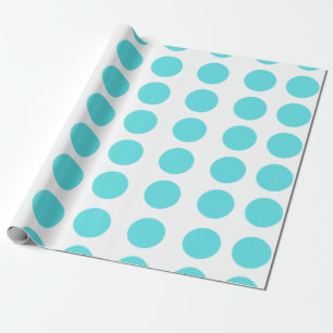 Papel De Presente Aqua Bolinhas Design